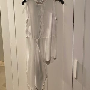 BCBG Max Azaria White Asymmetrical top